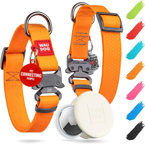 Vista 22 de WAUDOG Collar de perro impermeable – Collar ajustable para perros grandes, pequeños y medianos – Collares resistentes con cierre de metal duradero