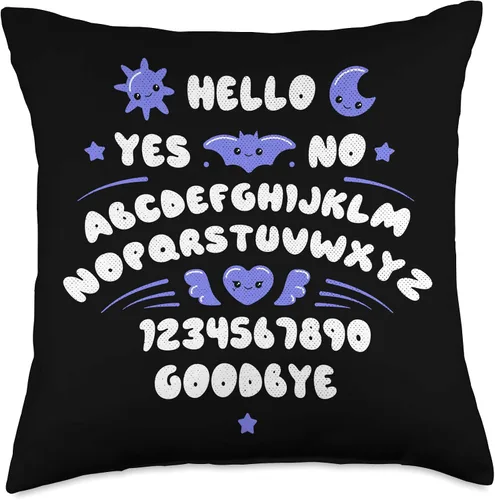 Vista 5 de Ouija Board Cute Spirit Board Almohada de 16 x 16 pulgadas, multicolor