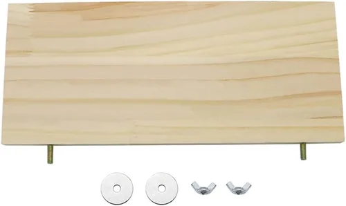 Vista 5 de Litewoo - Estante grande de madera para periquitos, 1 unidad Natural wood, sturdy flat bird perch shelf, for small-medium
