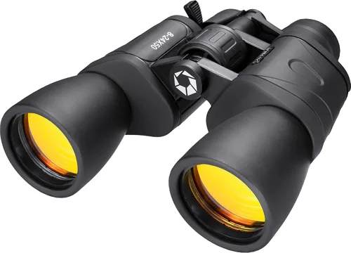 Vista 5 de Barska Gladiator - Prismáticos con zoom de 10-30x50 con adaptador de trípode para observación de estrellas, observación de aves, senderismo