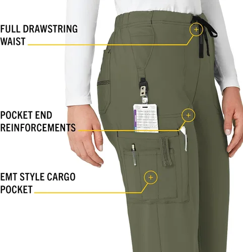 Vista 3 de Carhartt Cross-Flex - Pantalón cargo con corte recto para mujer