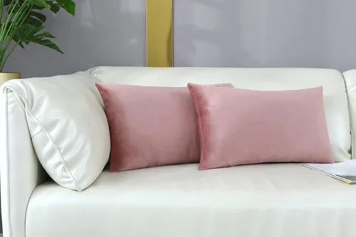 Vista 18 de mixeoo Comfy - Juego de 2 fundas de almohada decorativas de terciopelo grueso sólido y grueso, súper suaves, decoración del hogar para sofá, sala
