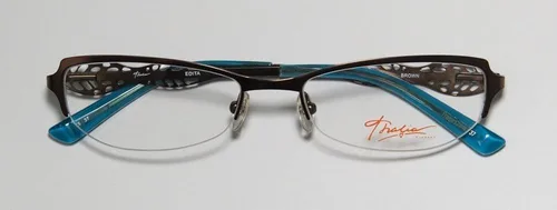 Vista 2 de Thalia Edita mujeresseñoras diseñador medio borde flexible bisagras glamour adulto tamaño auténtico gafas