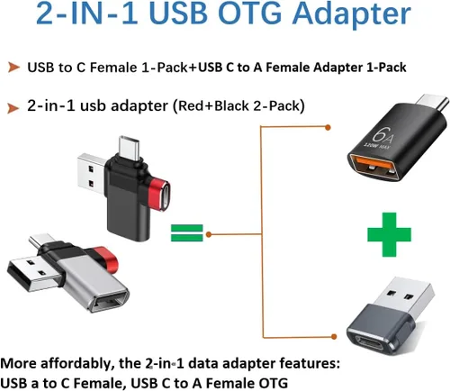 Vista 3 de BUISAMG Adaptador USB a USB C, adaptador USB C a A, divisor USB C para MacBook Pro, iMac, iPad Air, convertidor Thunderbolt 4, iPhone 17 16.
