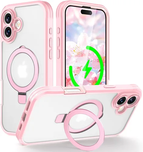 Vista 94 de Dteck Funda para iPhone 16 de 6.1 pulgadas 2024, funda de piel sintética con cierre de botón magnético, ranuras para tarjetas de crédito, función
