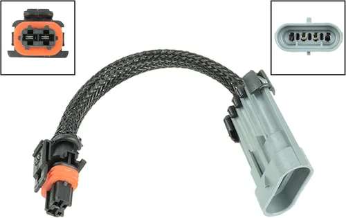 Vista 2 de ICT Billet Adaptador de cable de 6" LS Alternador 4-plano a 2-pin de alta amperaje LS1 LM7 LQ4 4.8 5.3 Herramientas OEM, conector Delphi, bloqueo