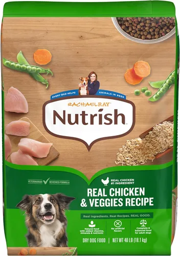 Vista 10 de Nutrish Rachael Ray - Comida seca para perros adultos, receta de pollo y verduras reales, bolsa de 5 libras
