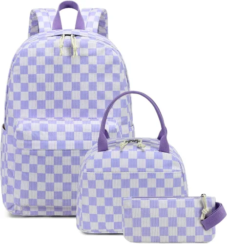 Vista 36 de Bluboon - Mochila escolar para niñas y mujeres para uso diario y de estilo informal, para portátil de 15 pulgadas, con bolsa para almuerzo y bolsa