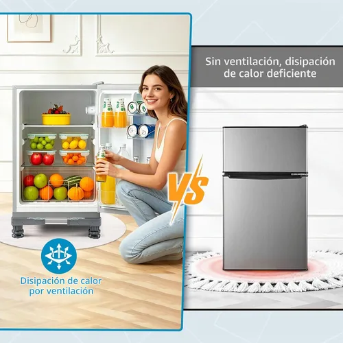 Vista 2 de I'SMARTMOON Soporte Mini para Nevera, Plataforma de Árbol de Navidad, Base Ajustable Elevada para Mini Refrigerador, Soporte de Pedestal, Soporte