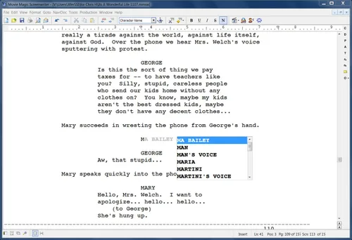 Vista 2 de Movie Magic Screenwriter 6 [Descargar]