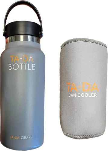 Vista 10 de TA-DA Botella motivacional con enfriador de latas. 32 onzas te dice cuánto debes y bebiste Con enfriador de latas es más cálido, más frío y cómodo