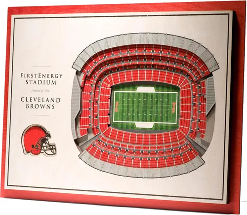 Vista 33 de YouTheFan Arte de pared de 5 capas con vista del estadio de la NFL