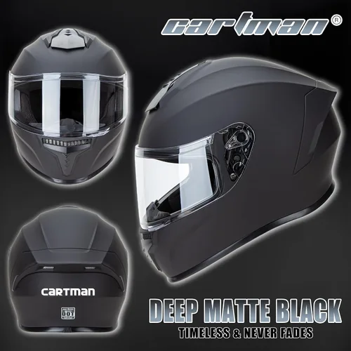 Vista 4 de Cartman Casco de motocicleta aprobado por DOT, casco integral