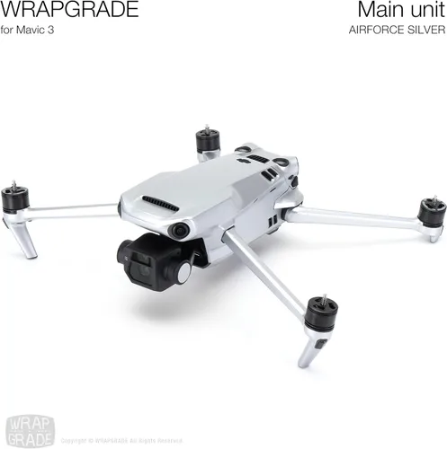 Vista 3 de Adhesivos de piel completa para DJI Mavic 3 / Mavic 3 Classic (Airforce Silver)