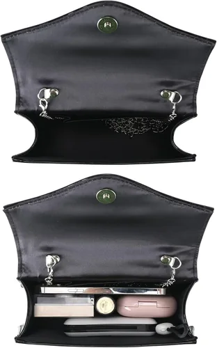 Vista 6 de Milisente Bolso de noche para mujer, bolso de mano para fiesta nupcial, bolsos de cóctel y baile de graduación con charol