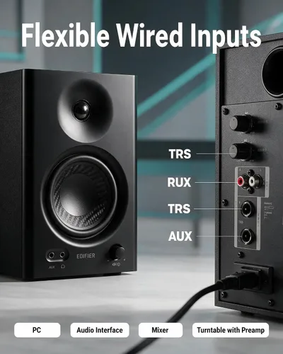 Vista 4 de Edifier Altavoces de computadora MR4 para PC de escritorio, monitores