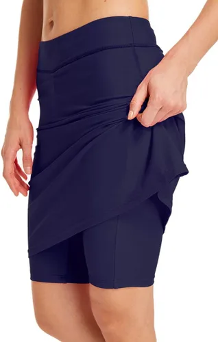 Vista 4 de Micosuza - Pantalón corto con falda para nadar, para mujer, protección solar UPF 50+