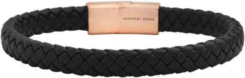 Vista 8 de Geoffrey Beene - Pulsera trenzada de cuero auténtico para hombre, con cierre de acero inoxidable
