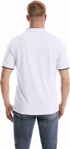 Vista 4 de Little Beauty Camisas Henley de manga largacorta con botones y bolsillo para hombre