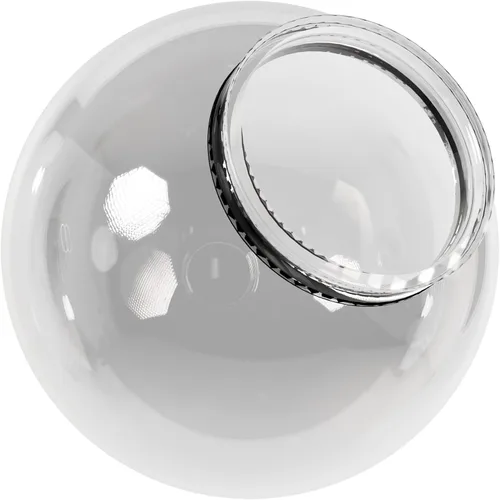Vista 22 de KastLite Globo de poste de lámpara de acrílico prismático transparente de 8 pulgadas Textura prismática con cuello de ajuste de 3.91 pulgadas