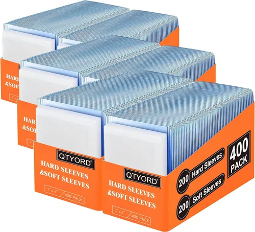 Vista 8 de 200 fundas para tarjetas de plástico duro, protector de tarjetas de béisbol