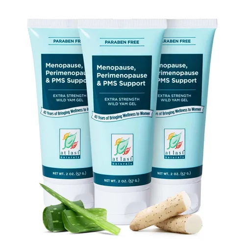 Vista 9 de At Last Naturals Wild Yam Gel Extra Strength Alivio de la menopausia, apoyo para la perimenopausia y alivio del síndrome premenstrual, puede ayudar