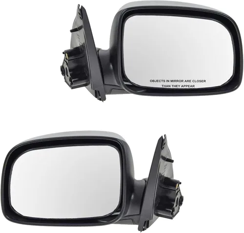 Vista 18 de TRQ Conjunto de 2 piezas de espejo lateral para conductor y pasajero, ajuste eléctrico, sin calefacción, sin memoria, color negro, compatible