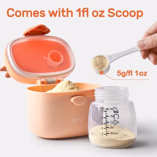 Vista 3 de NCVI - Contenedor de fórmula para llevar, dispensador de fórmula para bebés sobre la marcha con cuchara Multi-Purpose Storage Holder for Snacks