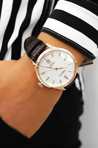 Vista 6 de SEIKO Reloj automático modelo SRPD42J1 Marrón Correa