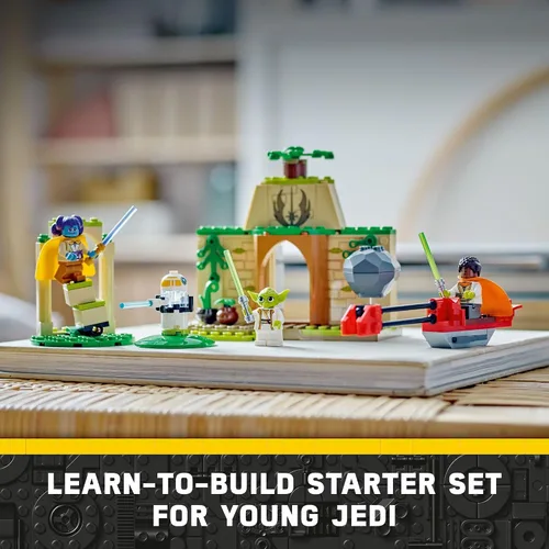 Vista 2 de LEGO Star Wars Aventuras del joven Jedi, templo Tenoo Jedi 75358 Juguete de construcción con figuras de Kai Brightstar y Yoda, juego de iniciación