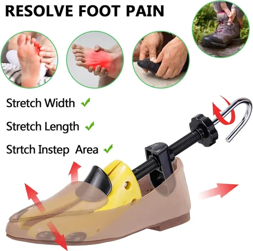 Vista 3 de Msentuo Estirador de zapatos, longitud y ancho ajustables para hombres y mujeres, ampliador de zapatos ajustable de 4 vías