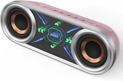 Vista 11 de DOSS SoundBox Pro+ P400 Altavoz Bluetooth, sonido estéreo fuerte de 50 W, graves profundos, tiempo de reproducción de 26 horas, luces espejo