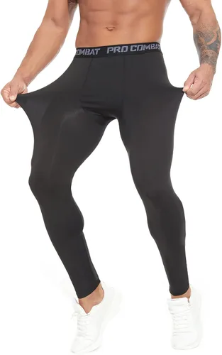 Vista 2 de SS COLOR FISH Paquete de 3 pantalones de compresión para hombre, atléticos, capa base, leggings de entrenamiento, mallas para correr para hombre