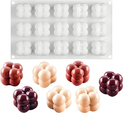 Vista 13 de Moldes de hojas de silicona, moldes de mousse en forma de hojas de 6 cavidades para chocolate, dulces, pudín, mousse, pasteles, decoración