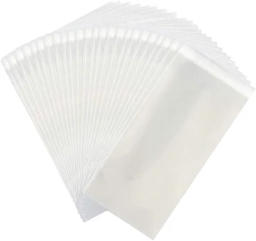 Vista 6 de Miaowoof 200 bolsas de paletas sellables, bolsas de hielo para helados, envoltorios transparentes autoadhesivos, 6.3 x 3.2 pulgadas desechables