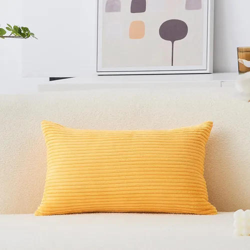 Vista 65 de Home Brilliant Funda de almohada de primavera de 18x18 pulgadas, funda de almohada de terciopelo a rayas para silla y sofá, funda de almohada