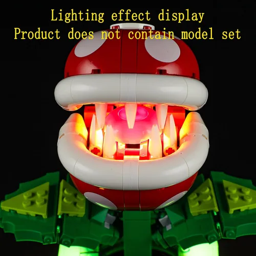Vista 6 de GEAMENT Kit de luz LED compatible con Lego Super Mario Piranha Plant 71426 (juego de modelos no incluidos)