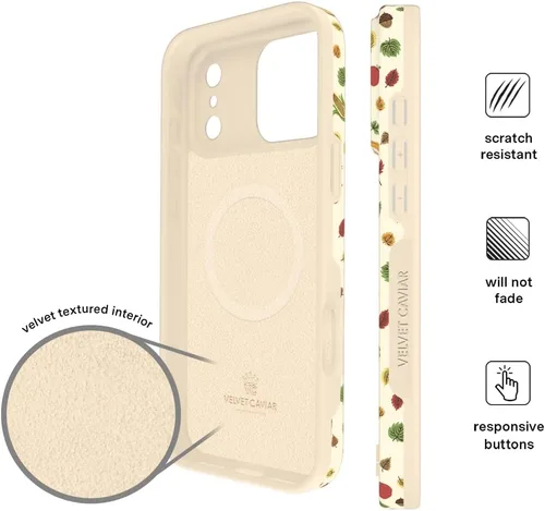 Vista 359 de VELVET CAVIAR Funda para iPhone 15, compatible con MagSafe, probada contra caídas de 10 pies, fundas protectoras de diseño, leopardo color rosa