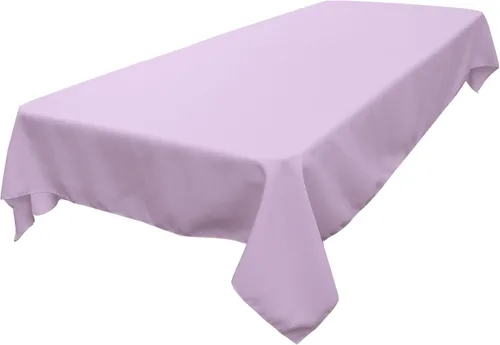 Vista 225 de LA Linen Mantel rectangular lavable de popelín de poliéster, resistente a las manchas y a las arrugas, cubierta de mesa 60x84, mantel de tela