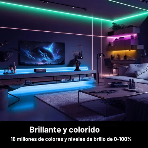 Vista 3 de DAYBETTER - Luces LED inteligentes con WiFi, controladas por la aplicación Tuya, funcionan con Alexa y Google Assistant, programación