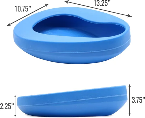 Vista 3 de DMI Sartén para adultos bariátricos sin derrames ni salpicaduras, elegible para FSA/HSA, azul