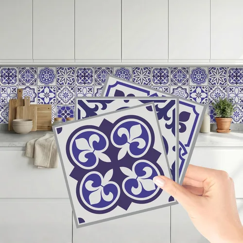 Vista 10 de WALPLUS 24 calcomanías de vinilo para salpicaduras de 6 pulgadas, pintura extraíble, impermeable, autoadhesivas, vinilo para el hogar, cocina, baño