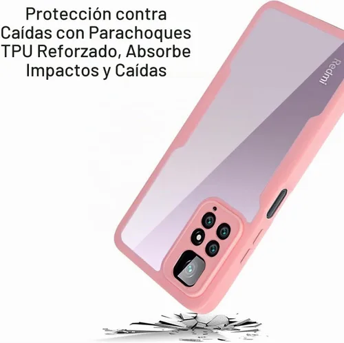 Vista 5 de CCSamll - Funda transparente para Xiaomi Redmi Note 11 Pro/11 Pro + con protector de pantalla integrado, delgada, de cuerpo completo, resistente