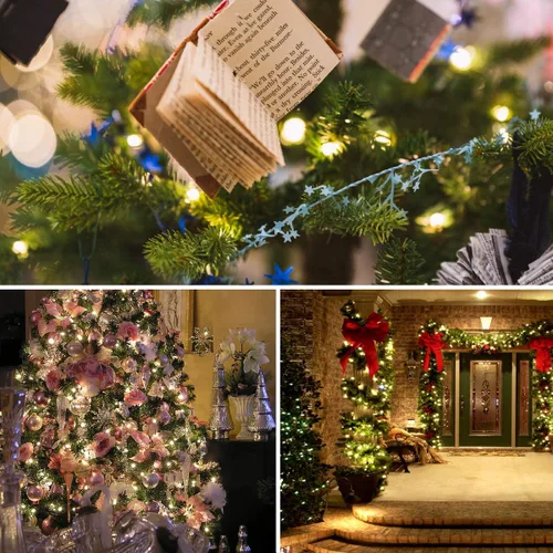 Vista 7 de Luces de Cadena con Globos, 70 Luces LED de Bolas Mixtas Enchufables con Certificación UL, Luces de Árbol de Navidad de 19 Pies, Luces de Hadas