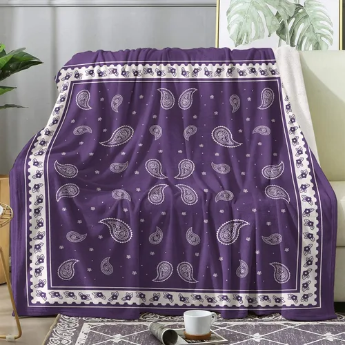 Vista 11 de Manta tipo bandana negra, manta de forro polar para sofá cama, mantas y mantas de cachemira, manta de franela de felpa súper suave y acogedora, 30 x
