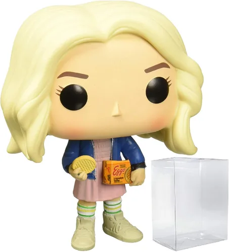 Vista 8 de Funko POP [Stranger Things] - Peluca de Once en peluca con Eggos edición limitada Chase Pop! Figura de vinilo