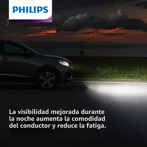 Vista 4 de Philips Automotive Lighting H7 NightGuide Platinum - Bombilla de repuesto para faros delanteros, se adapta a posiciones seleccionadas de luz alta