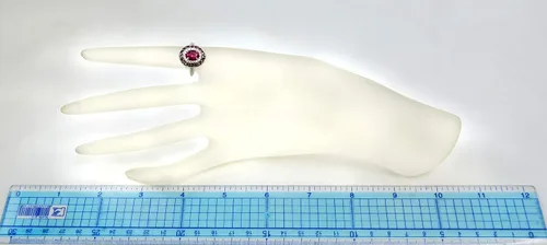 Vista 4 de RB Gems - Anillo de plata de ley 925 (0.315 x 0.236in, acabado rodiado, estilo clásico)