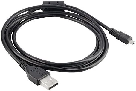 Vista 2 de Cable USB Nikon Coolpix L820 para cámara digital, cable de datos USB de 5 pies (8 pines), repuesto por General