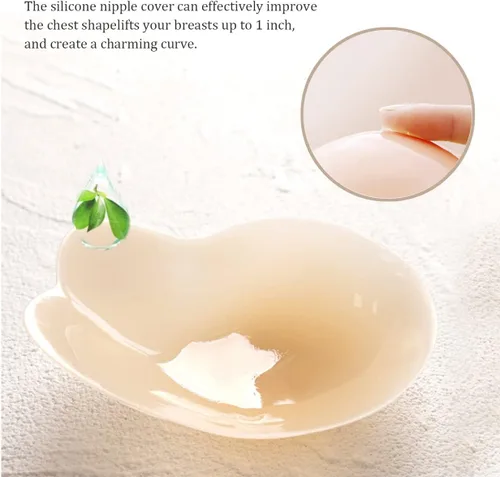 Vista 4 de DEPOVOR 2023 Más reciente Añadido Lift Ultra-Thin Sticky Petals Pezón Cubiertas Adhesivo Sin Tirantes Sujetadores Levantamiento de senos Pasties